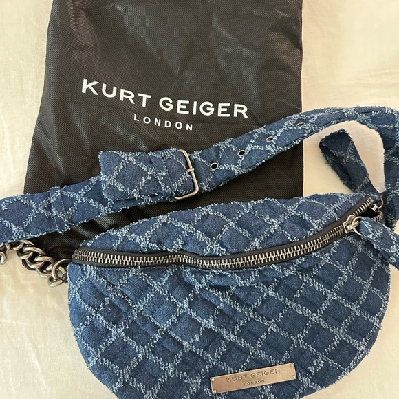 Kurt Geiger Denim Blue Quilted Bag - Picture 1 of 2